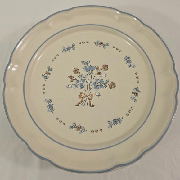 Cordella Bluet Hand Decorated 7 ¾” Stoneware Salad Luncheon Plates – Set of 4 - Picture 8 of 12